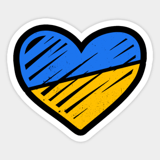 Ukraine Flag Ukrainian Heart Sticker